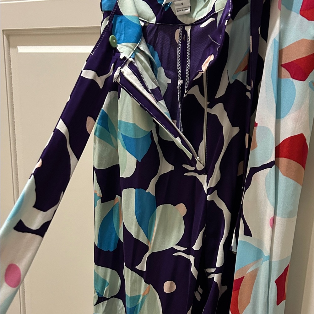 Diane Von Furstenberg Multicolor Floral Silk Pants - Picture 6 of 14